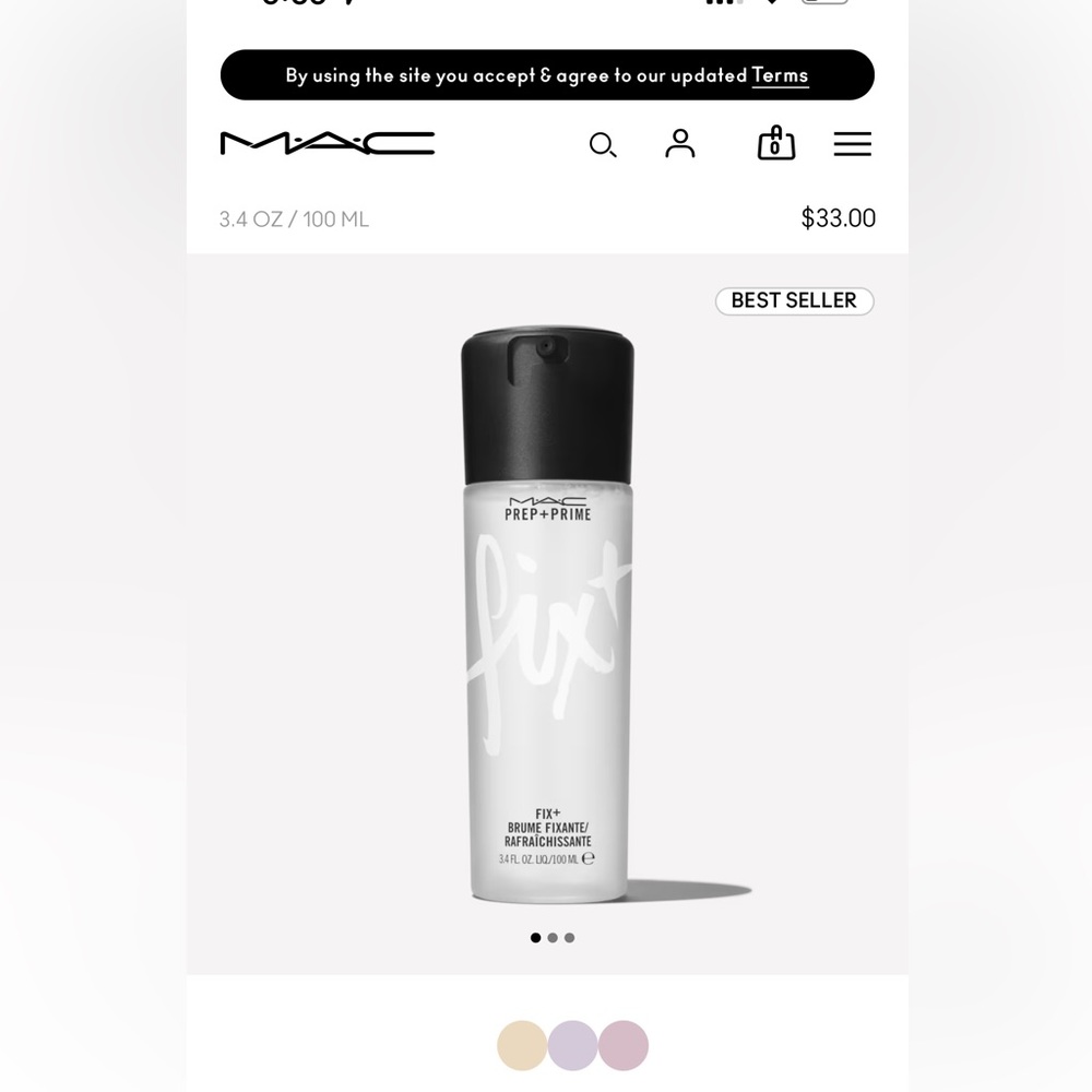 Mac prep and prime spray